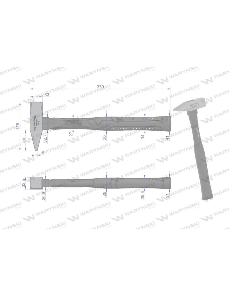 MŁOTEK ŚLUSARSKI 800G WARYŃSKI
WMM108