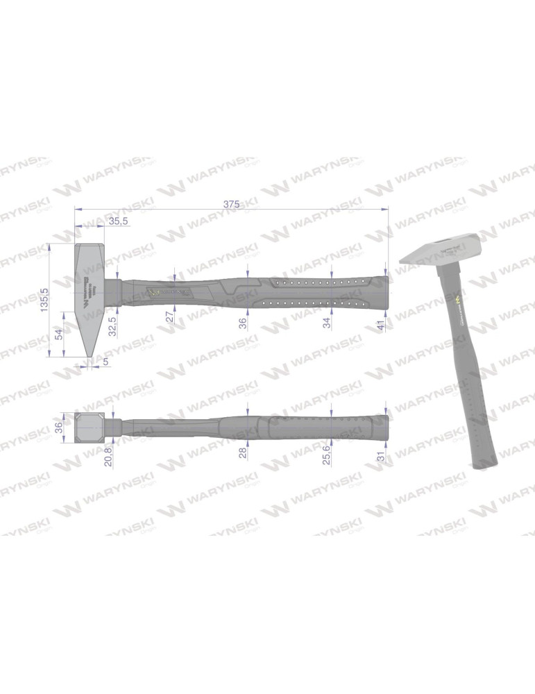 MŁOTEK ŚLUSARSKI 1000G WARYŃSKI
WMM110
