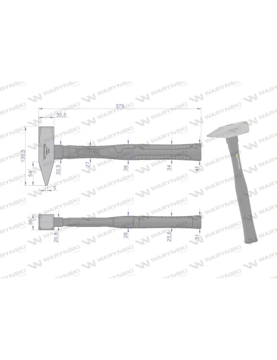 MŁOTEK ŚLUSARSKI 1000G WARYŃSKI
WMM110
