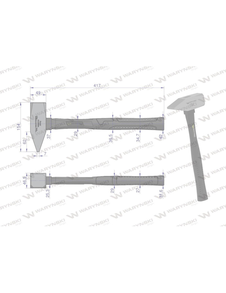 MŁOTEK ŚLUSARSKI 2000G WARYŃSKI
WMM120

