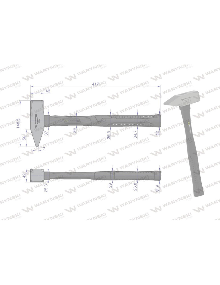 MŁOTEK ŚLUSARSKI 1500G WARYŃSKI
WMM115
