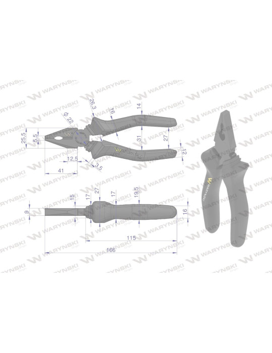 SZCZYPCE UNIWERSALNE 160MM WARYŃSKI
WMP001
