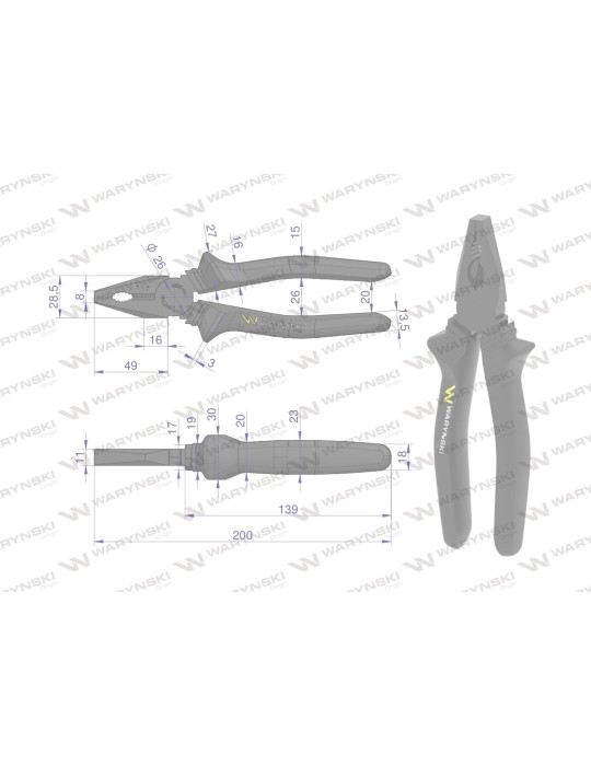 SZCZYPCE UNIWERSALNE 200MM WARYŃSKI
WMP003