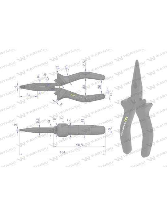 SZCZYPCE WYDŁUŻONE PROSTE 160MM
WMP004
