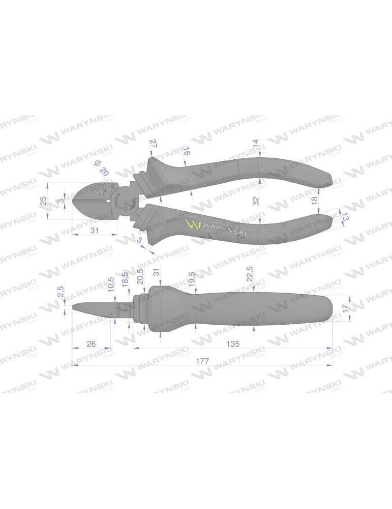 SZCZYPCE BOCZNE 180MM WARYŃSKI
WMP008