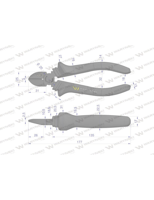 SZCZYPCE BOCZNE 180MM WARYŃSKI
WMP008