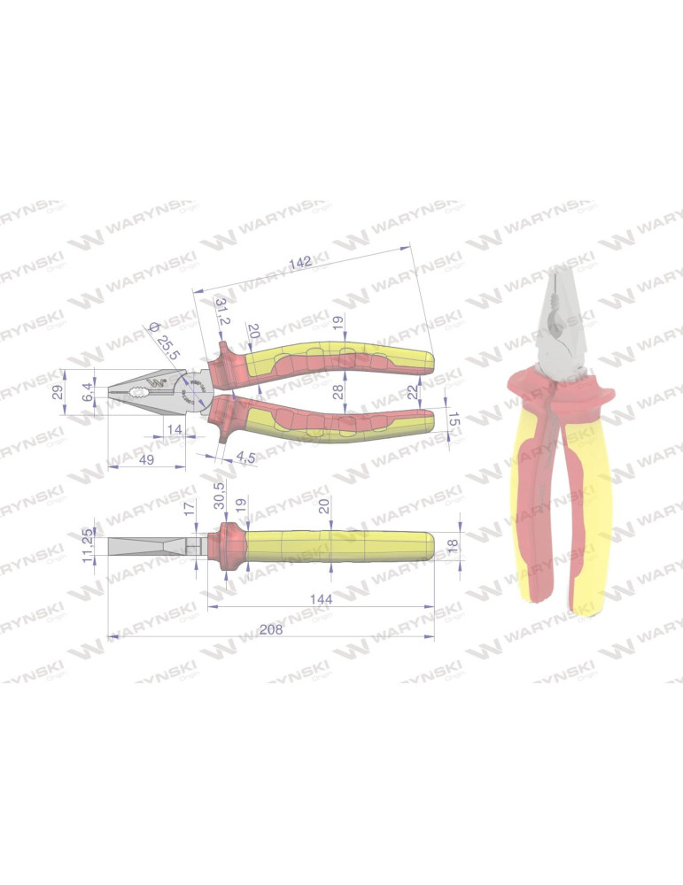 SZCZYPCE IZOLOWANE UNIWERS.200MM Waryński
WMP040 VDE