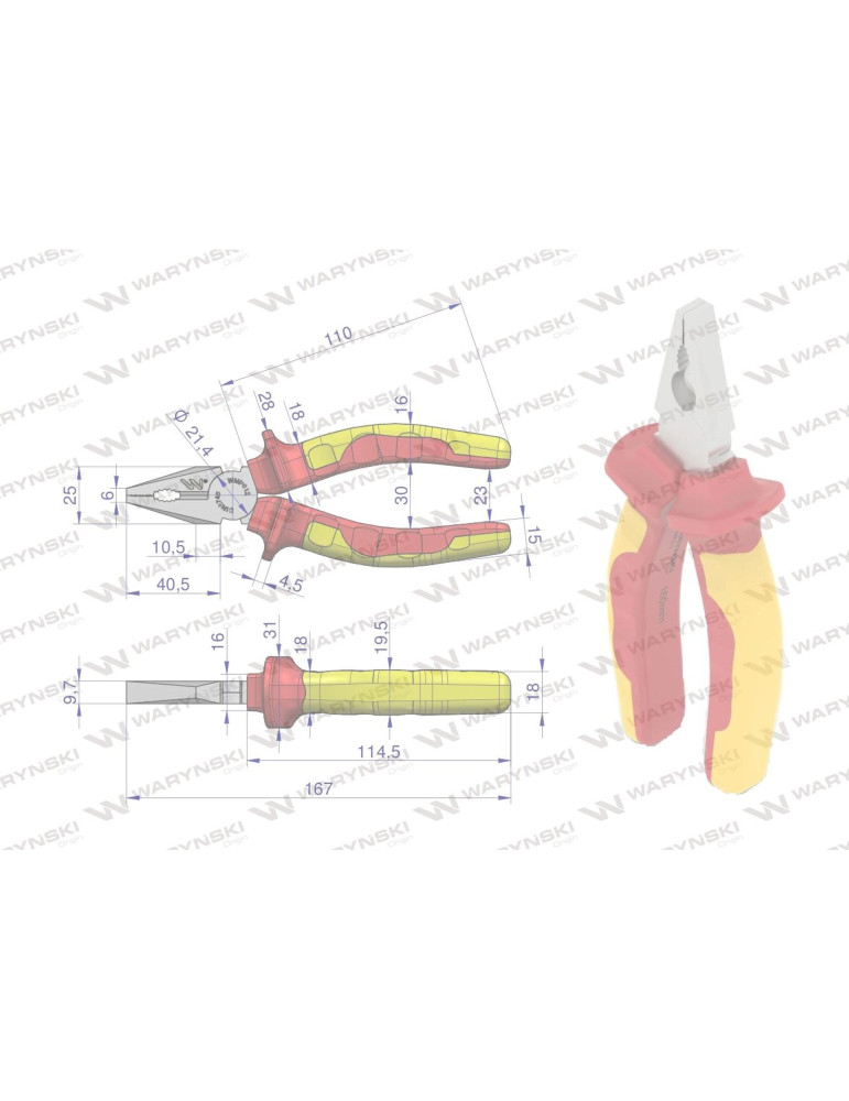 SZCZYPCE IZOLOWANE UNIWERS.160MM Waryński
WMP012