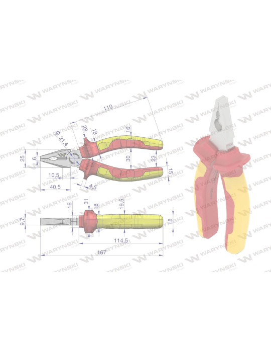 SZCZYPCE IZOLOWANE UNIWERS.160MM Waryński
WMP012