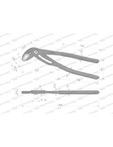 SZCZYPCE DO RUR SZYBKONASTAWNE 310mm/72 Waryński
WMH128 zakres szczęk 72mm 2