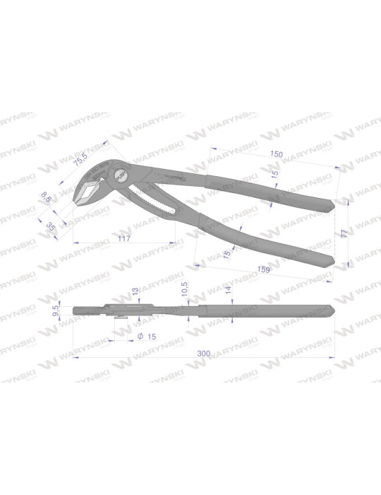SZCZYPCE DO RUR SZYBKONASTAWNE 310mm/72 Waryński
WMH128 zakres szczęk 72mm