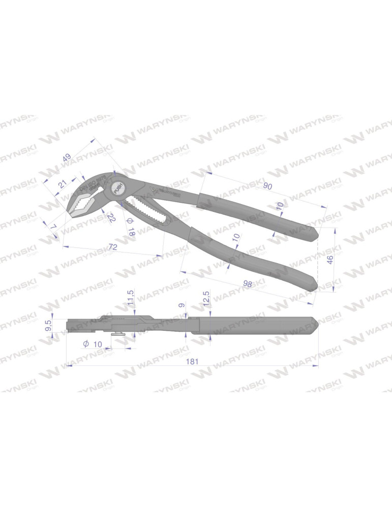 SZCZYPCE DO RUR SZYBKONASTAWNE 180mm Waryński
WMH126