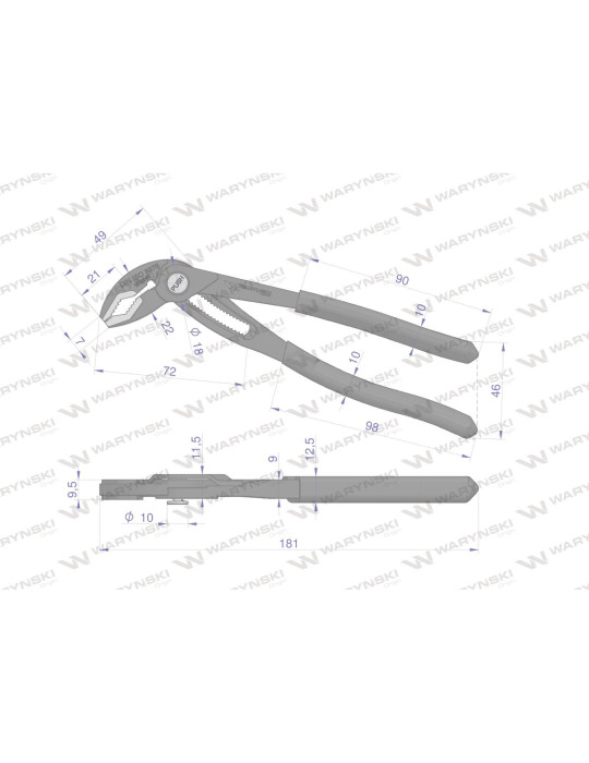 SZCZYPCE DO RUR SZYBKONASTAWNE 180mm Waryński
WMH126