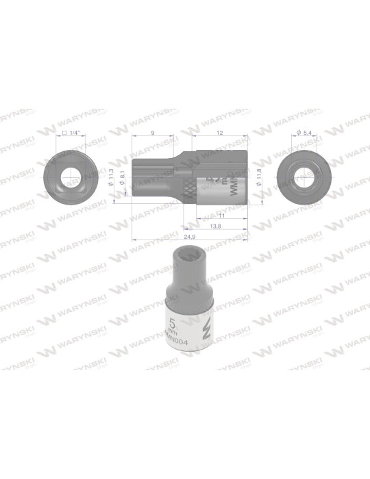 NASADKA DWUNASTOKĄTNA 1/4"5MM Waryński
WMN004