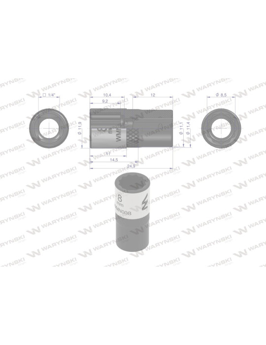 NASADKA DWUNASTOKĄTNA 1/4"8MM Waryński
WMN008
