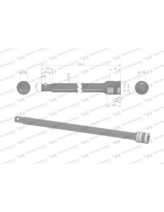 PRZEDŁUŻKA 1/4" 125MM WARYŃSKI
WMN127

