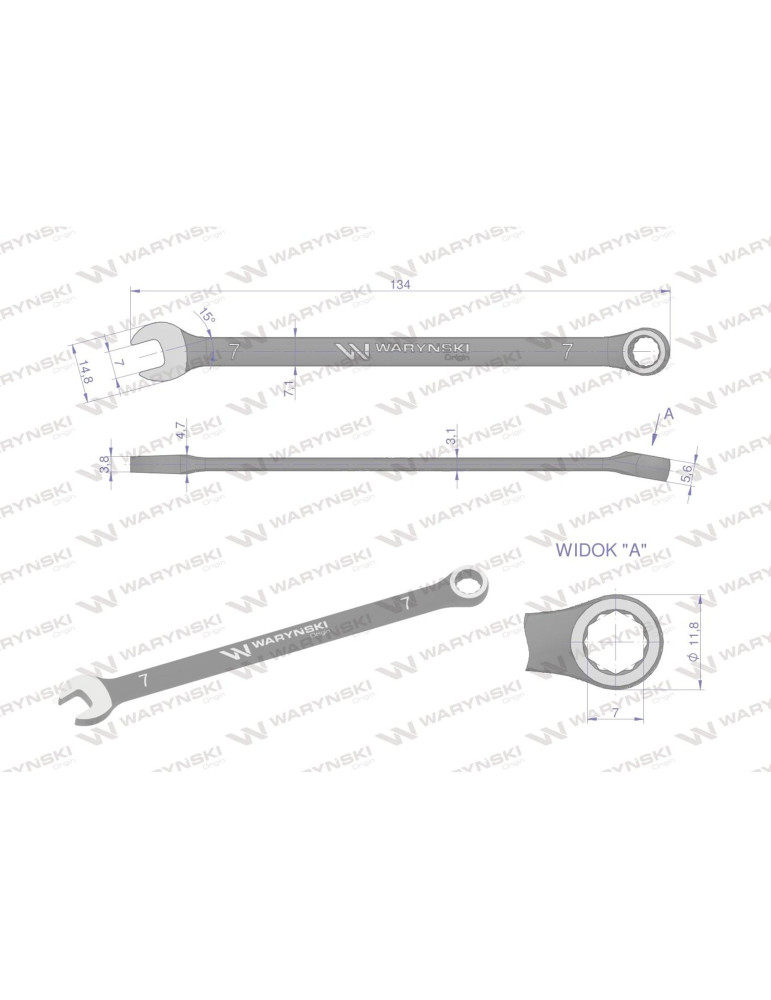 KLUCZ PŁASKO-OCZKOWY 7MM STANDART Waryński
WMK017
