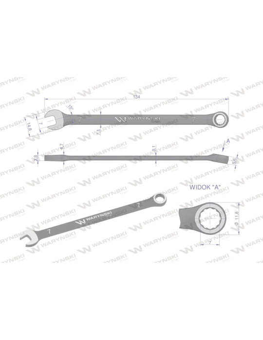 KLUCZ PŁASKO-OCZKOWY 7MM STANDART Waryński
WMK017