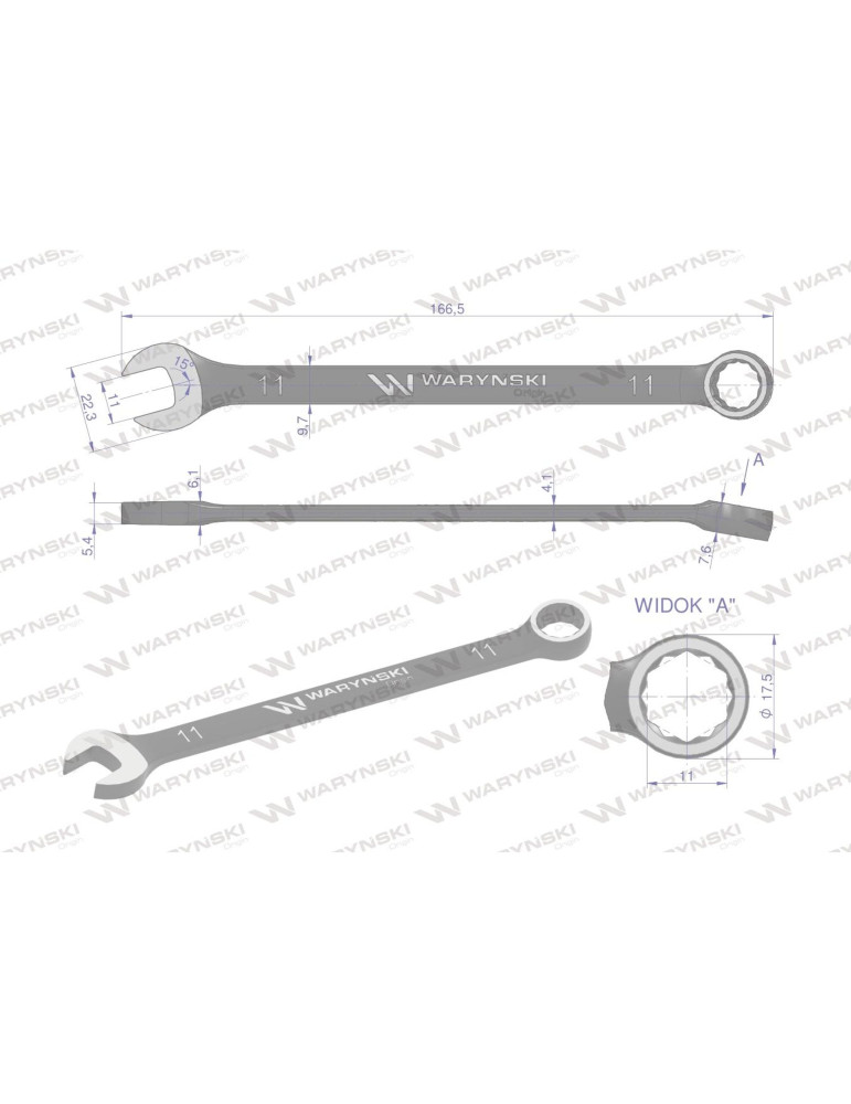 KLUCZ PŁASKO-OCZKOWY 11MM STANDART Waryński
WMK021