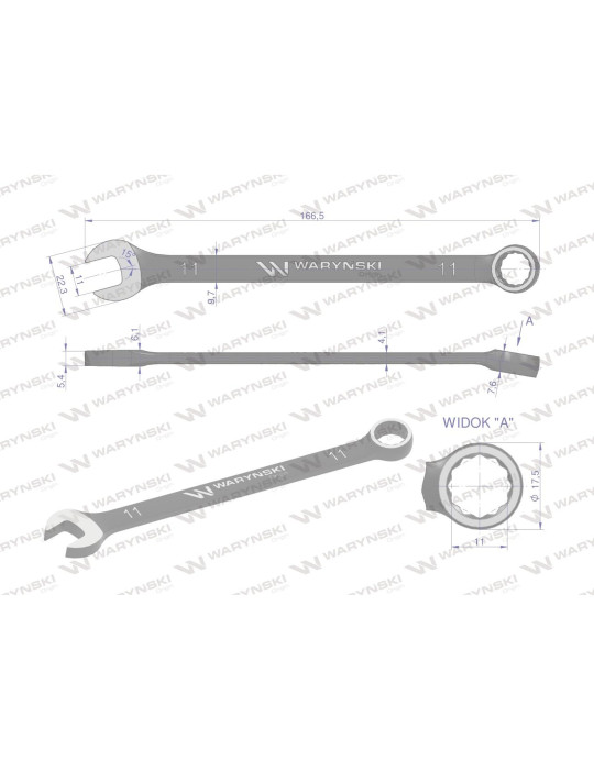 KLUCZ PŁASKO-OCZKOWY 11MM STANDART Waryński
WMK021