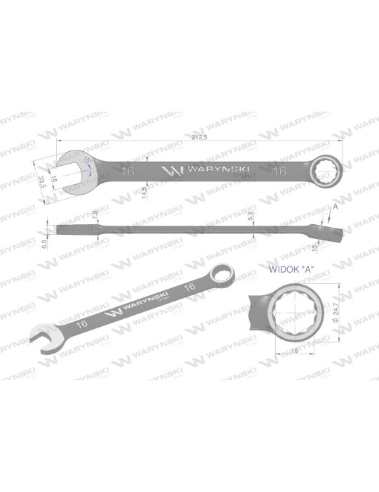 KLUCZ PŁASKO-OCZKOWY 16MM STANDART Waryński
WMK026