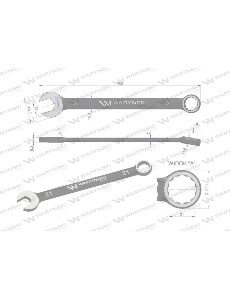 KLUCZ PŁASKO-OCZKOWY 21MM STANDART Waryński
WMK031