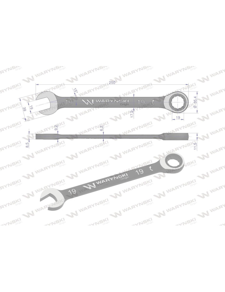 KLUCZ PŁASKO-OCZKOWY 19MM Z GRZECHOTKĄ Waryński
WMK058 72 zęby