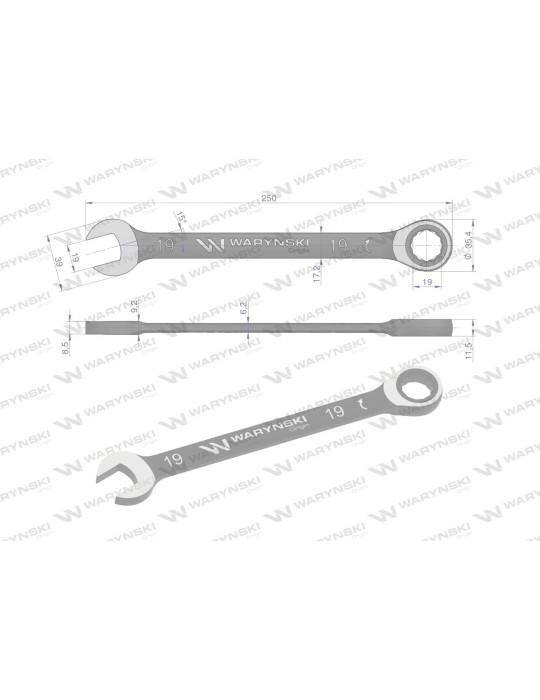 KLUCZ PŁASKO-OCZKOWY 19MM Z GRZECHOTKĄ Waryński
WMK058 72 zęby