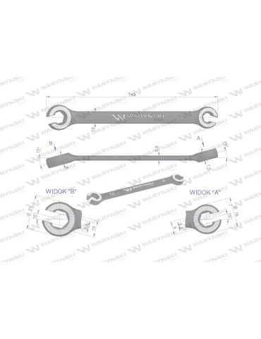 KLUCZ PŁASKO-OCZKOWY OTWARTY 8X10MM Waryński
WMK130 do przewodów 2