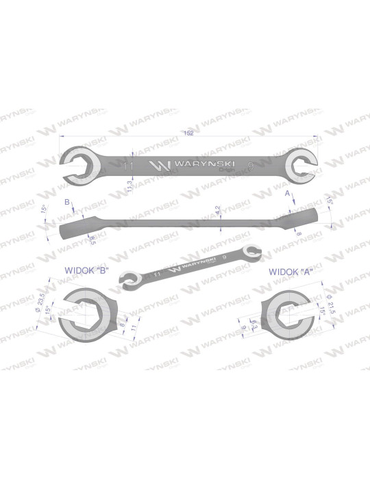 KLUCZ PŁASKO-OCZKOWY OTWARTY 9X11
WMK128
