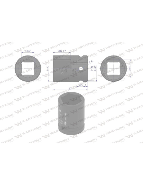 NASADKA UDAROWA 3/4" 28MM WARYŃSKI
WMU068
