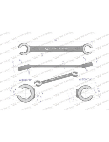 KLUCZ PŁASKO-OCZKOWY OTWARTY 16X18
WMK129
 2