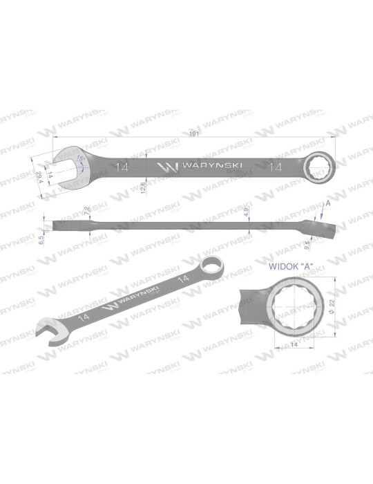 KLUCZ PŁASKO-OCZKOWY 14MM STANDART Waryński
WMK024
