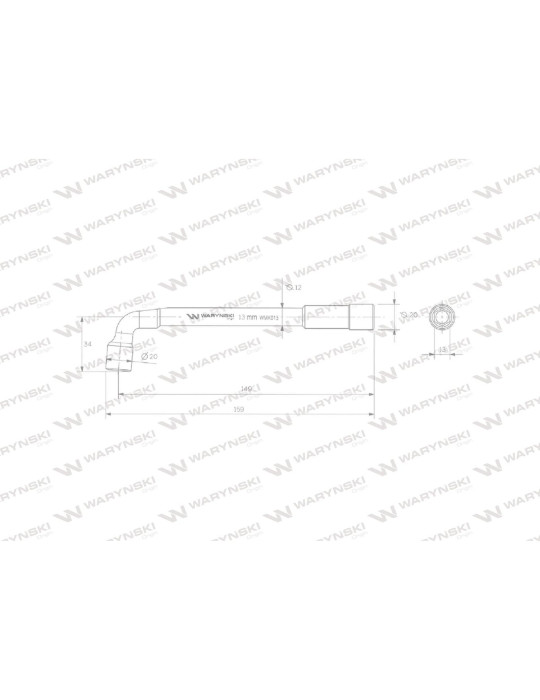 KLUCZ FAJKOWY 13MM DWUNASTOKĄTNY
WMK013
