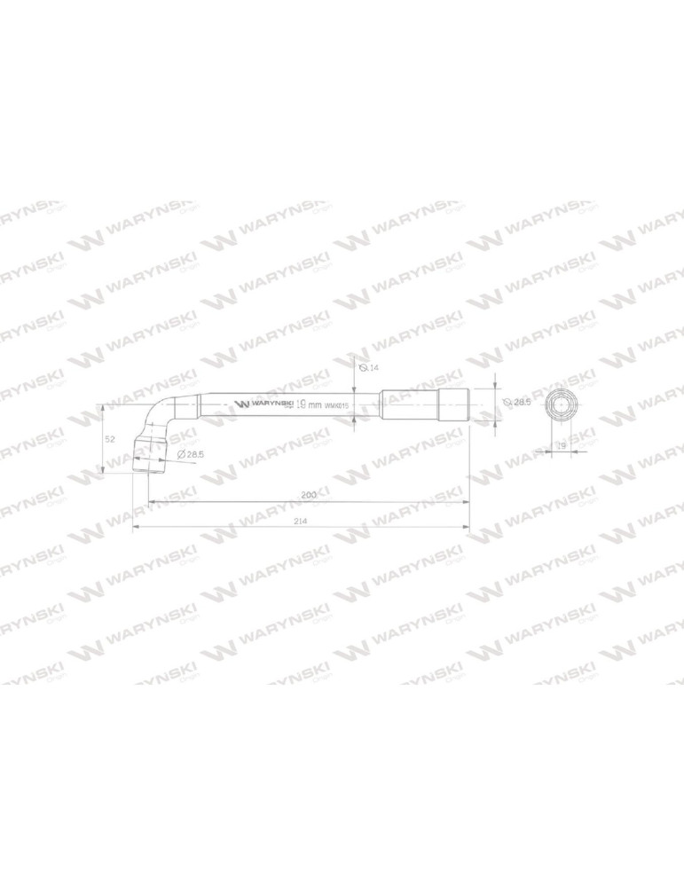 KLUCZ FAJKOWY 19MM DWUNASTOKĄTNY
WMK015
