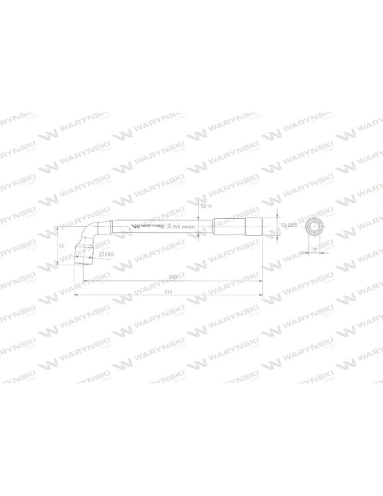 KLUCZ FAJKOWY 19MM DWUNASTOKĄTNY
WMK015

