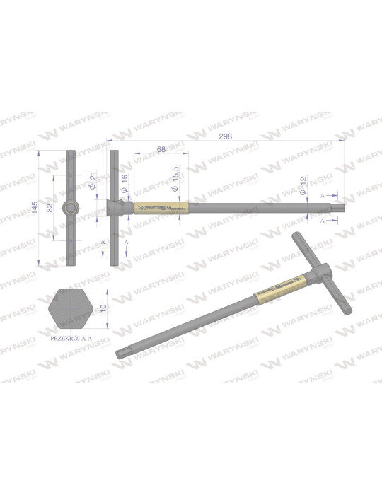 KLUCZ T ZE SPINEREM IMBUS 10MM
WMK144
