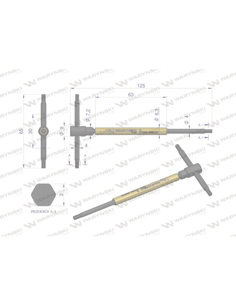 KLUCZ T ZE SPINEREM IMBUS 3MM
WMK137
