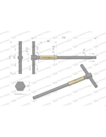 KLUCZ T ZE SPINEREM IMBUS 14MM
WMK146
 2