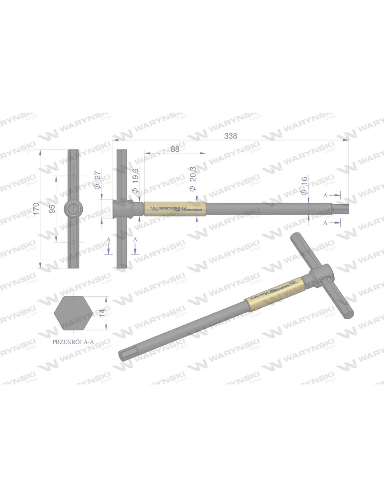 KLUCZ T ZE SPINEREM IMBUS 14MM
WMK146
