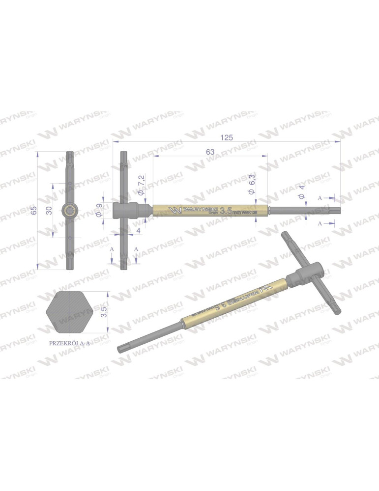 KLUCZ T ZE SPINEREM IMBUS 3,5MM
WMK138