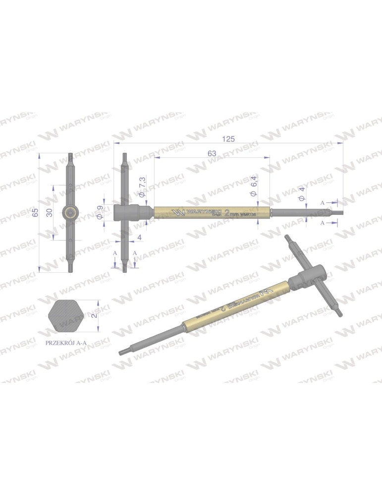 KLUCZ T ZE SPINEREM IMBUS 2MM
WMK135
