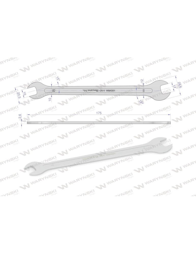 KLUCZ ULTRA PŁASKI10X11mm
WMK001