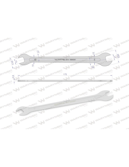 KLUCZ ULTRA PŁASKI10X11mm
WMK001