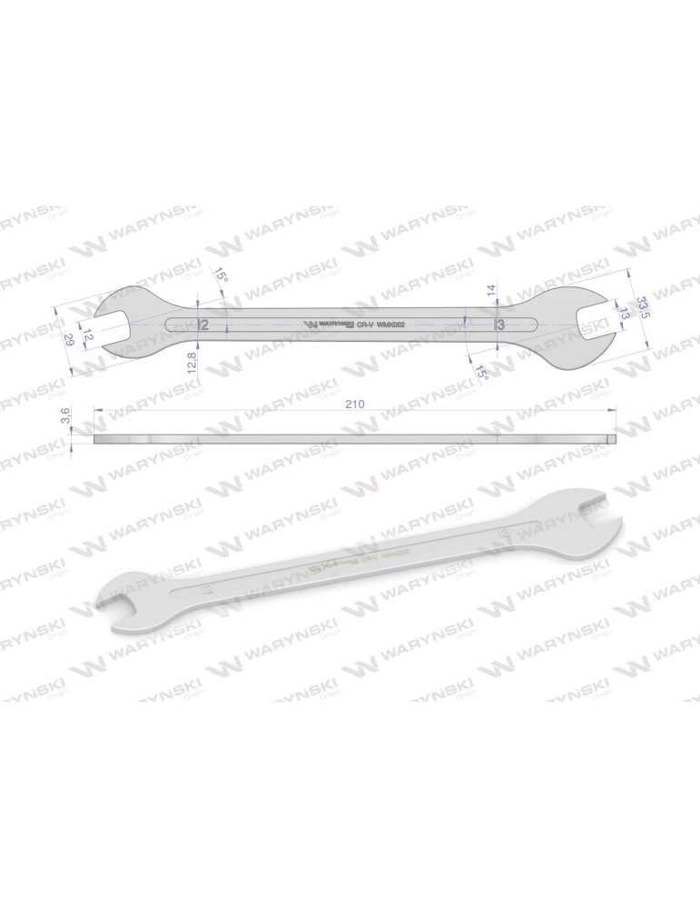 KLUCZ ULTRA PŁASKI 12X13MM
WMK002