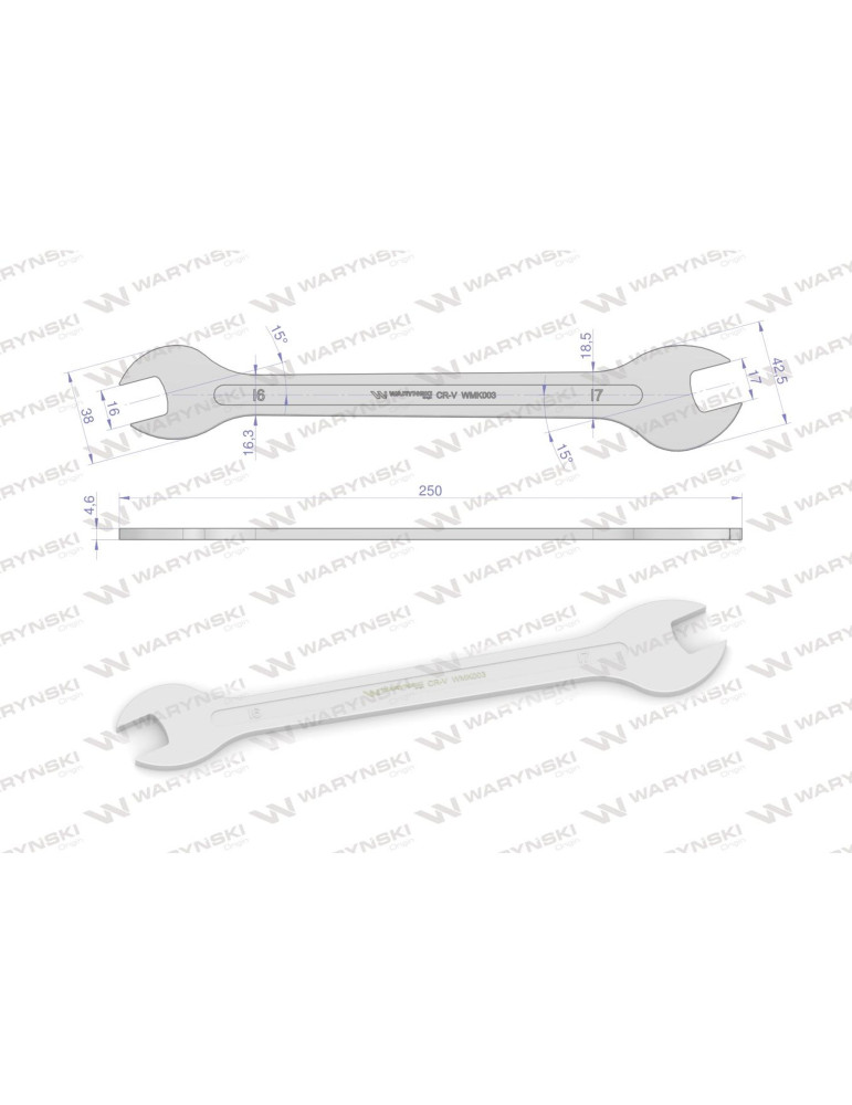 KLUCZ ULTRA PŁASKI 16X17MM
WMK003