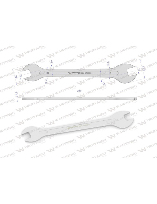 KLUCZ ULTRA PŁASKI 16X17MM
WMK003