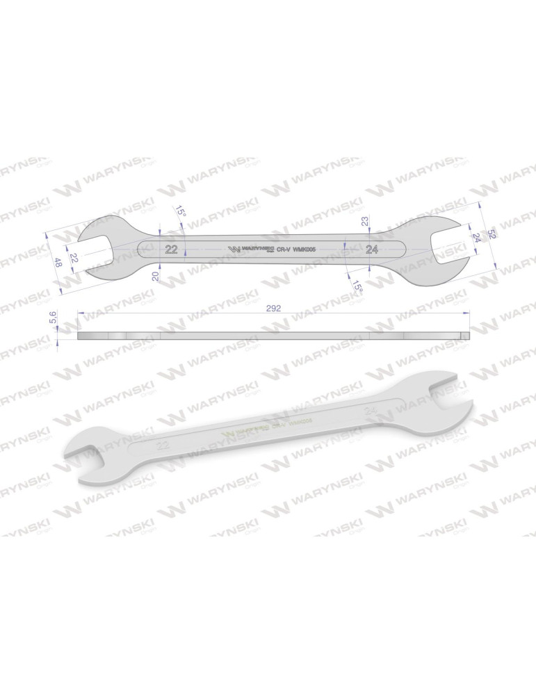 KLUCZ ULTRA PŁASKI 22X24MM 
WMK005