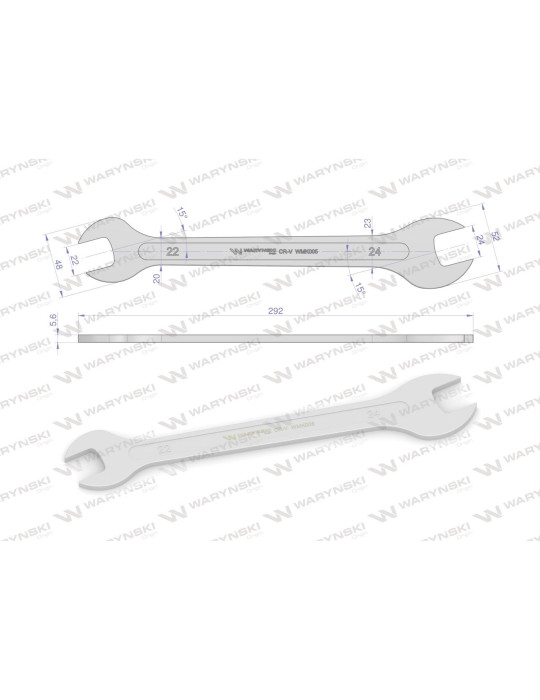 KLUCZ ULTRA PŁASKI 22X24MM 
WMK005