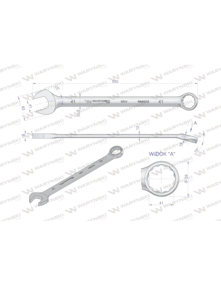 KLUCZ PŁASKO-OCZK. 41MM DŁUGI 550MM
WMK212
